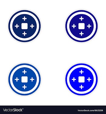 Sticker assembly Chinese coins vector image