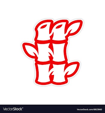 Sticker bamboo vector image
