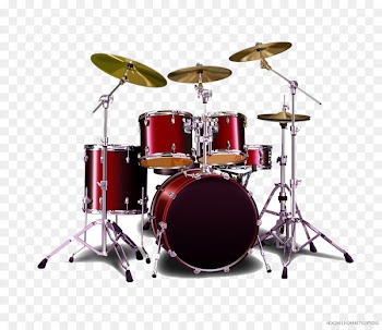 Sticker Bass drum Decal Drums - Red drum 