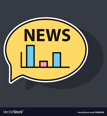 Sticker breaking news online announcement message vector image