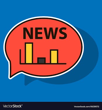 Sticker breaking news online announcement message vector image