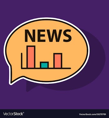 Sticker breaking news online announcement message vector image