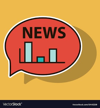 Sticker breaking news online announcement message vector image