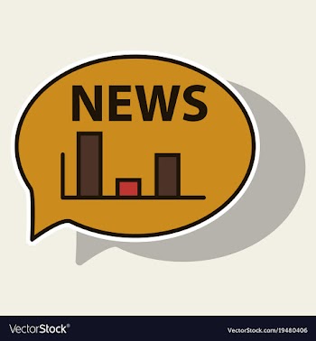 Sticker breaking news online announcement message vector image