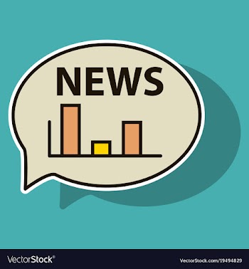 Sticker breaking news online announcement message vector image