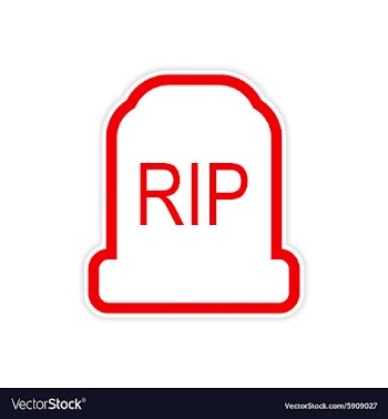 Sticker bright headstone on a white background vector image