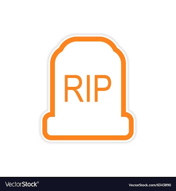 Sticker bright headstone on a white background vector image