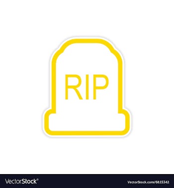 Sticker bright headstone on a white background vector image