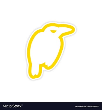 Sticker bright silhouette of a raven on white vector image
