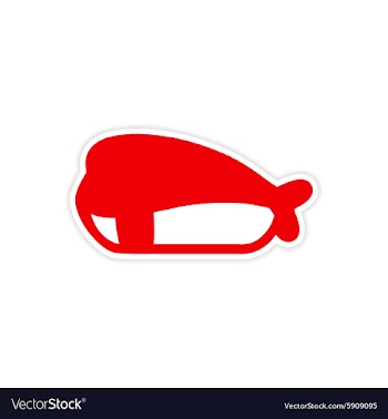 Sticker bright sushi nigiri with shrimp on a white vector image