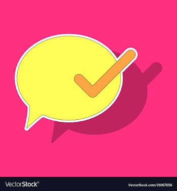 Sticker check message flat icon vector image