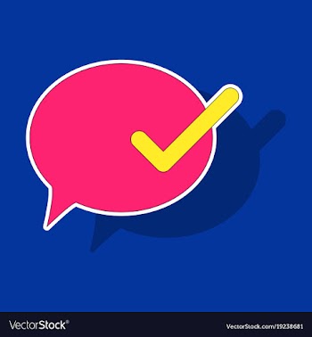 Sticker check message flat icon vector image