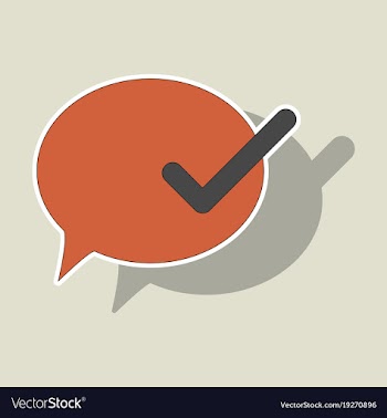 Sticker check message flat icon vector image