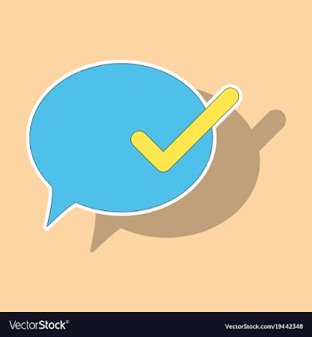 Sticker check message flat icon vector image
