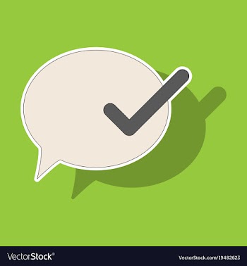 Sticker check message flat icon vector image