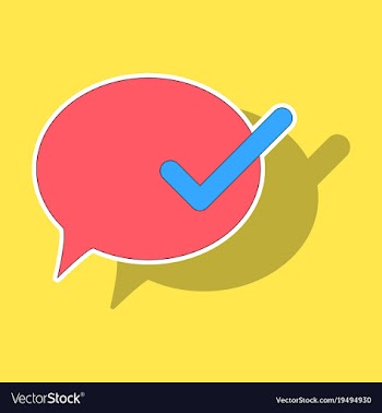 Sticker check message flat icon vector image