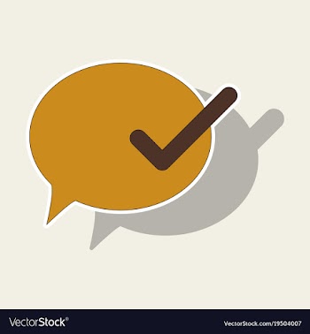 Sticker check message flat icon vector image