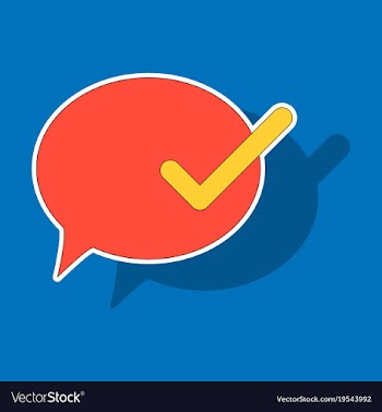 Sticker check message flat icon vector image