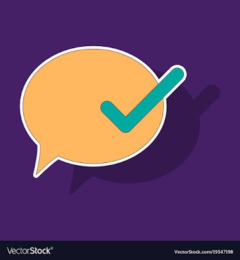 Sticker check message flat icon vector image