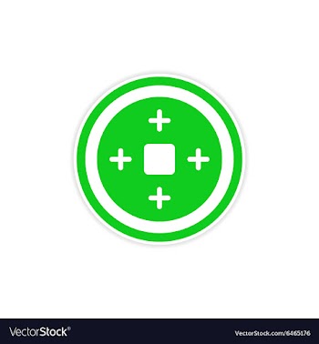 Sticker Chinese coin vector image