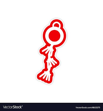 Sticker Chinese garland vector image
