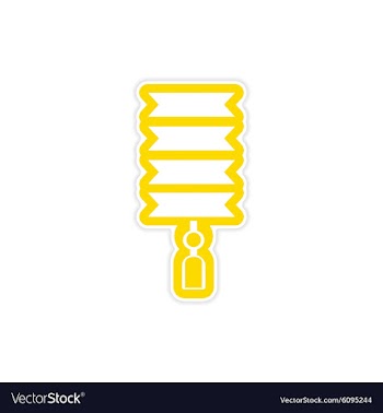 Sticker Chinese lantern vector image