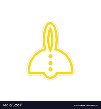 Sticker Chinese lantern vector image