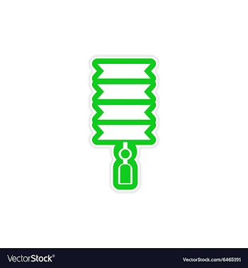 Sticker Chinese lantern vector image
