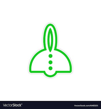 Sticker Chinese lantern vector image