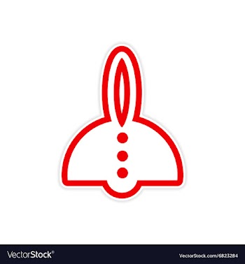 Sticker Chinese lantern vector image