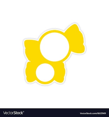 Sticker colored sweets sugar candies on a white vector image