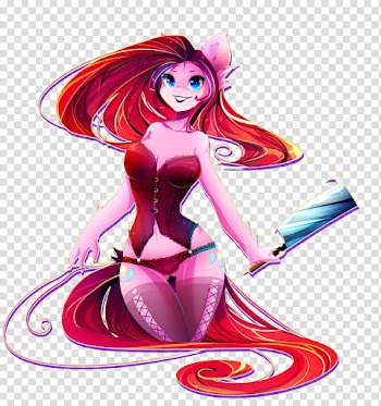 Sticker comm Pinkamena, anime character transparent background PNG clipart