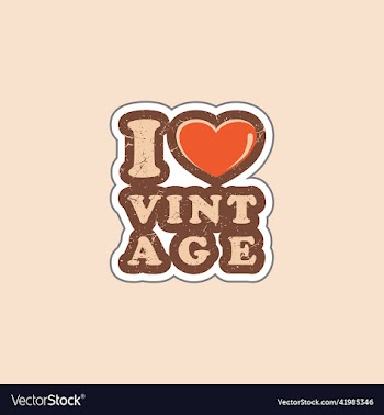 sticker design say i love vintage very printable