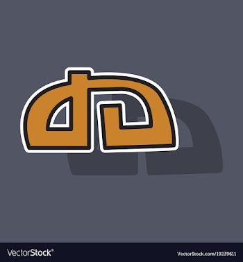 Sticker deviant deviantart social social media vector image