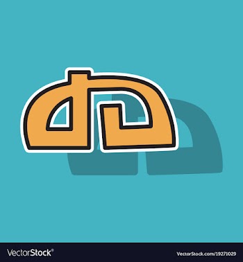 Sticker deviant deviantart social social media vector image