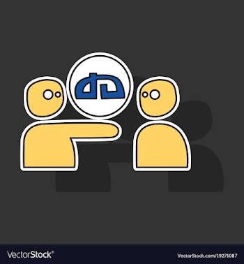 Sticker deviant deviantart social social media vector image
