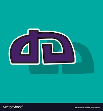 Sticker deviant deviantart social social media vector image