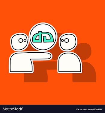 Sticker deviant deviantart social social media vector image