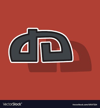 Sticker deviant deviantart social social media vector image
