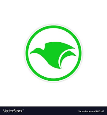 Sticker Eagle flies logo vector image