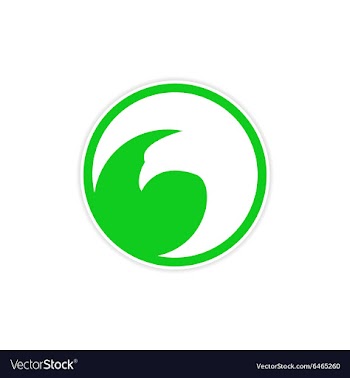 Sticker Eagle flies logo vector image