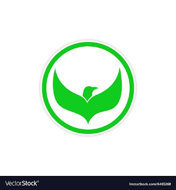 Sticker Eagle flies logo vector image