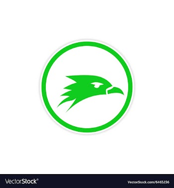 Sticker eagle head logo vector image