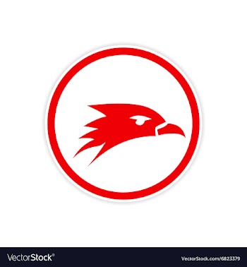 Sticker eagle head logo vector image
