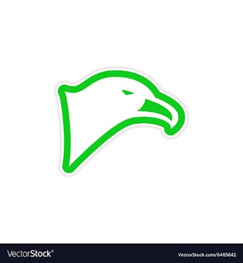 Sticker eagle head vector image