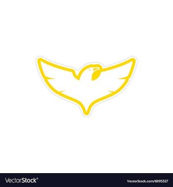 Sticker eagle vector image