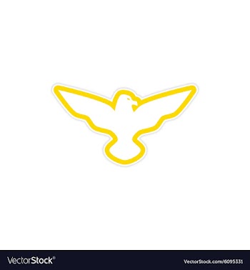 Sticker eagle vector image