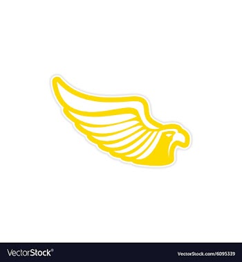 Sticker eagle vector image