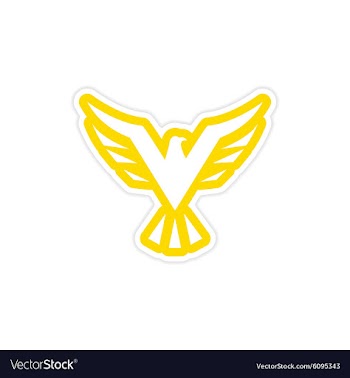 Sticker eagle vector image