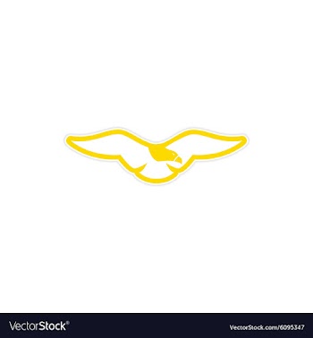 Sticker eagle vector image